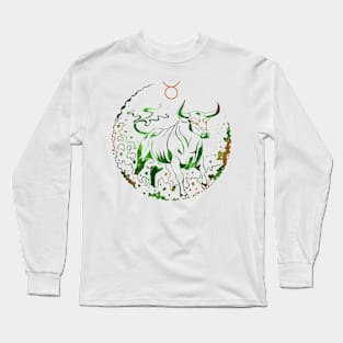 Taurus Line art Long Sleeve T-Shirt